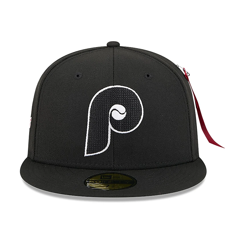 Men's New Era x Alpha Industries  Black Philadelphia Phillies 59FIFTY Fitted Hat