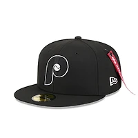 Men's New Era x Alpha Industries  Black Philadelphia Phillies 59FIFTY Fitted Hat
