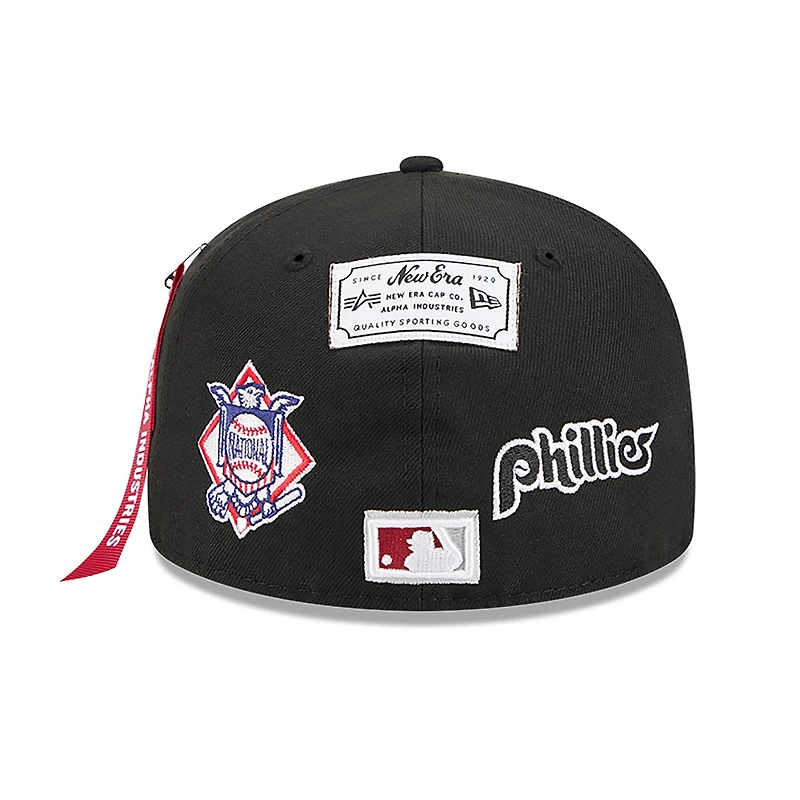 Men's New Era x Alpha Industries  Black Philadelphia Phillies 59FIFTY Fitted Hat