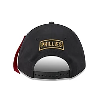 Men's New Era x Alpha Industries  Black Philadelphia Phillies A-Frame 9FORTY Adjustable Hat