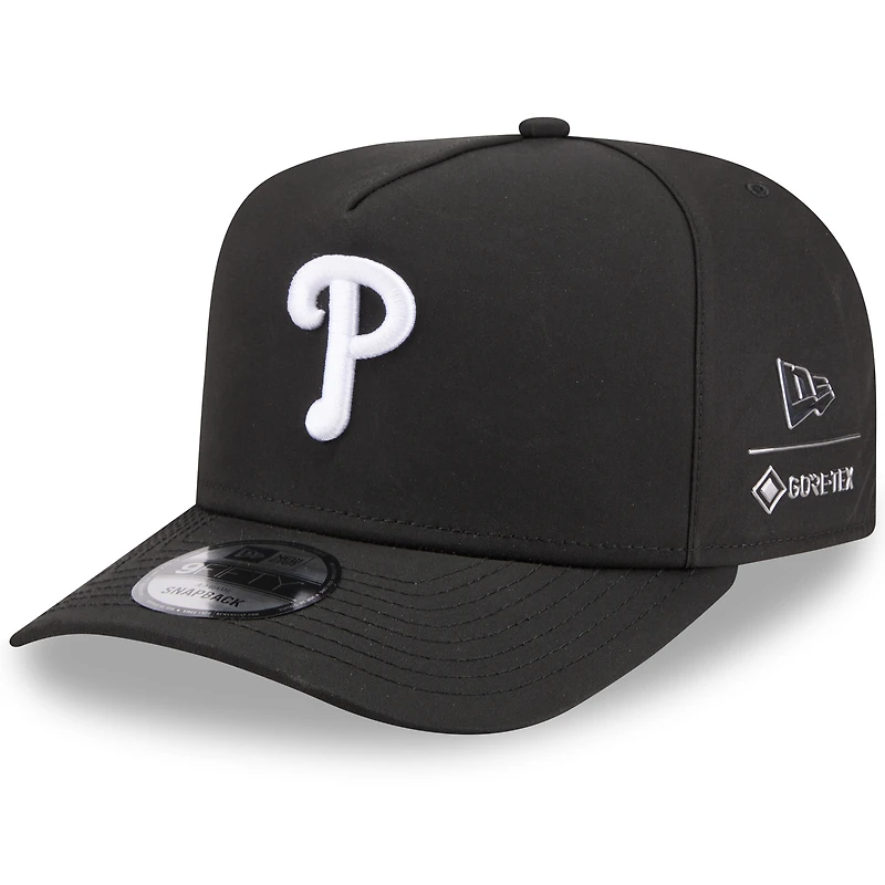 Men's New Era x GORE-TEX  Black Philadelphia Phillies A-Frame 9FIFTY Adjustable Hat