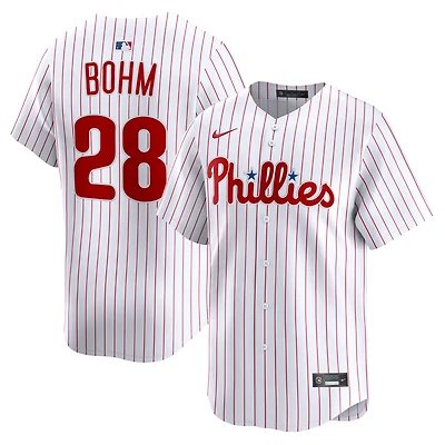 Maillot de joueur alternatif Nike Alec Bohm blanc Philadelphia Phillies pour homme