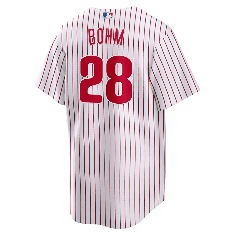 Maillot Nike Alec Bohm blanc réplique pour homme des Philadelphia Phillies