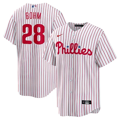 Maillot Nike Alec Bohm blanc réplique pour homme des Philadelphia Phillies