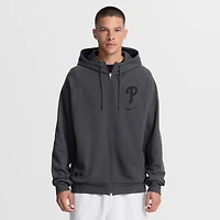 Men's Nike Anthracite Philadelphia Phillies Authentic Collection Player Raglan Dri-FIT Full-Zip Hoodie