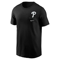 T-shirt Nike noir pour homme avec logo Philadelphia Phillies