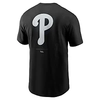 T-shirt Nike noir pour homme avec logo Philadelphia Phillies