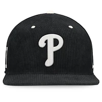 Casquette structurée à fermeture snapback Nike Philadelphia Phillies Pro en velours côtelé noir pour homme