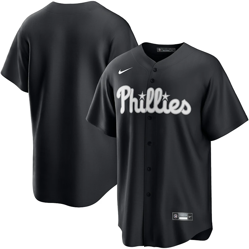 Maillot Nike noir réplique des Phillies de Philadelphie pour homme