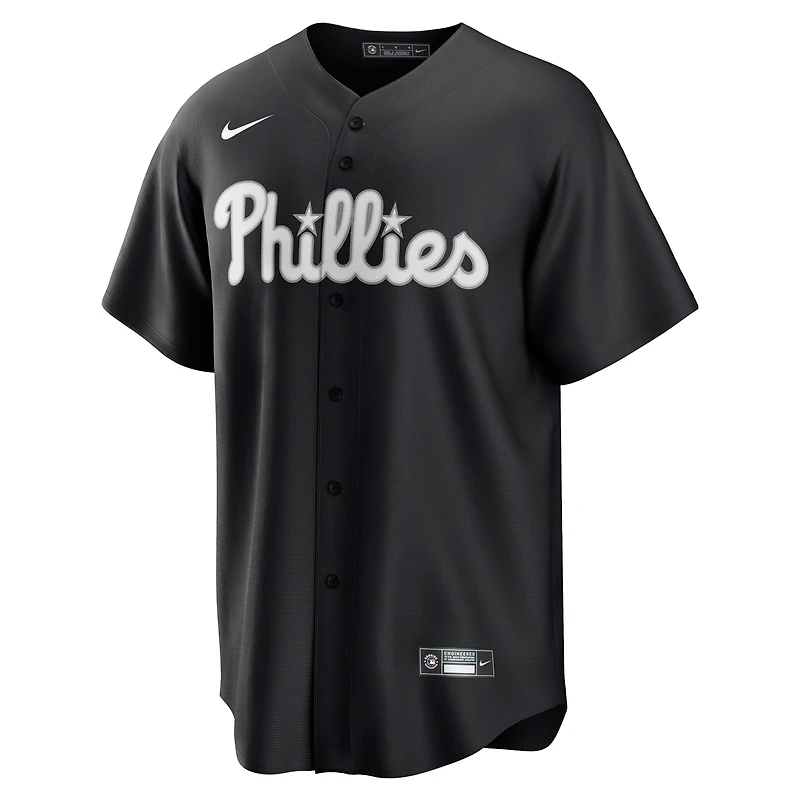 Maillot Nike noir réplique des Phillies de Philadelphie pour homme