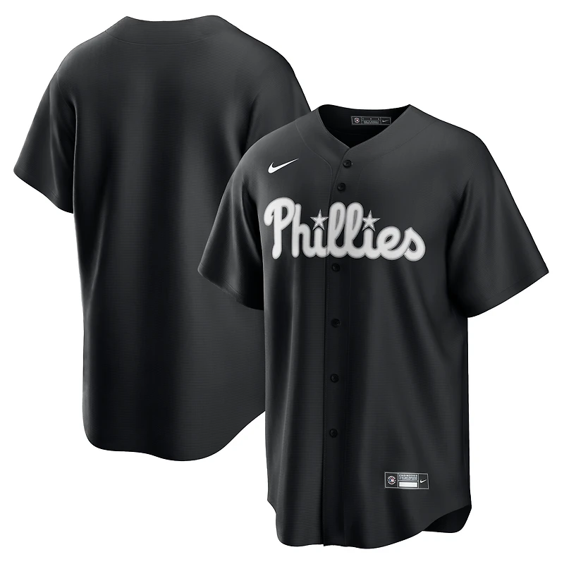 Maillot Nike noir réplique des Phillies de Philadelphie pour homme