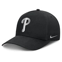Men's Nike Black Philadelphia Phillies Rise Dri-FIT A-Frame Adjustable Hat