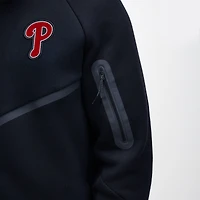 Men's Nike Black Philadelphia Phillies Tech Fleece Raglan Full-Zip Windrunner Hoodie