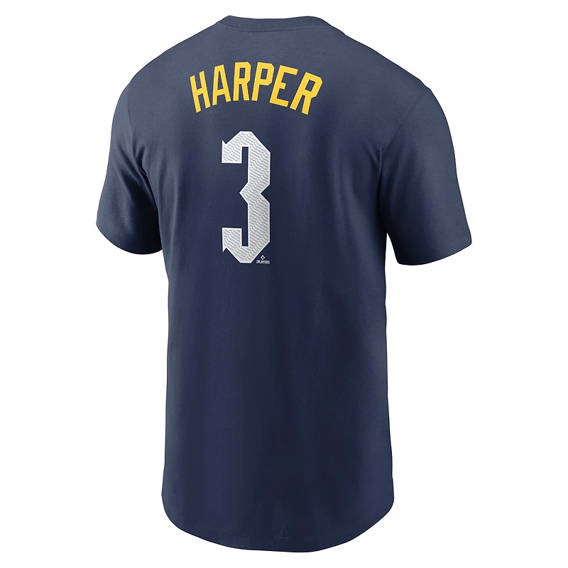 Men's Nike Bryce Harper Royal Philadelphia Phillies 2024 City Connect Fuse Name & Number T-Shirt
