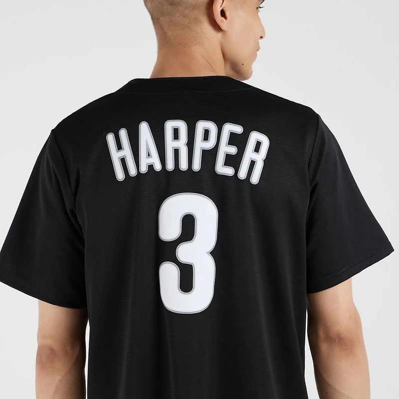 Maillot réplique Nike Bryce Harper noir des Phillies de Philadelphie pour homme