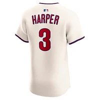 Maillot Nike Bryce Harper crème Alternate 2 Elite pour homme des Philadelphia Phillies