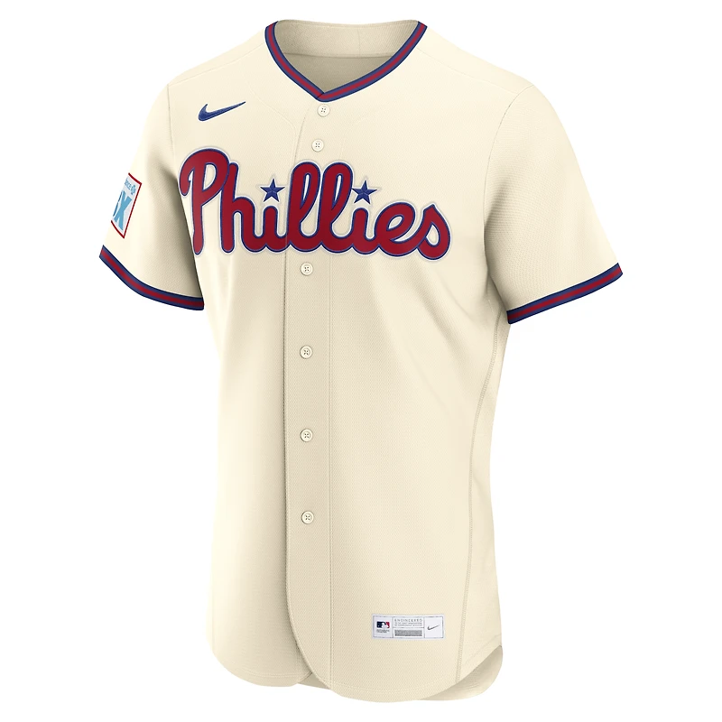 Men's Nike Bryce Harper White Philadelphia Phillies Home Authentic Sponsor Patch Jersey