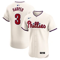 Maillot de joueur d'élite alternatif des Phillies Philadelphie Nike Bryce Harper crème pour homme