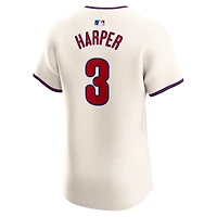 Maillot de joueur d'élite alternatif des Phillies Philadelphie Nike Bryce Harper crème pour homme