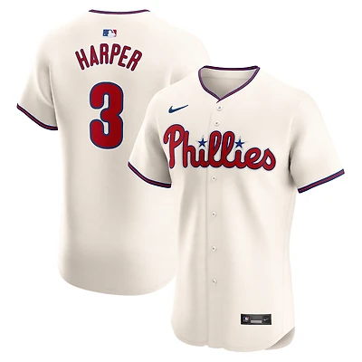 Maillot de joueur d'élite alternatif des Phillies Philadelphie Nike Bryce Harper crème pour homme