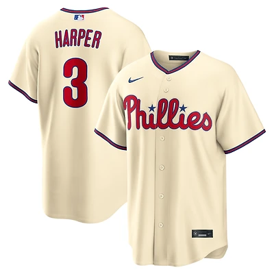 Maillot réplique alternatif Nike Bryce Harper crème des Phillies de Philadelphie pour homme