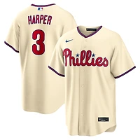 Maillot réplique alternatif Nike Bryce Harper crème des Phillies de Philadelphie pour homme