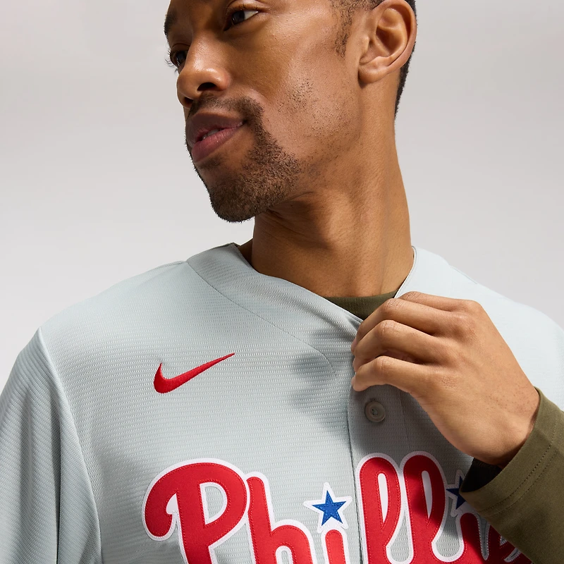 Men's Nike Bryce Harper Gray Philadelphia Phillies Road Replica Jersey