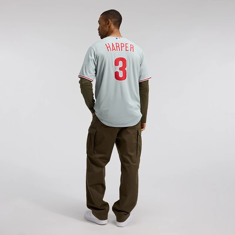 Maillot réplique Nike Bryce Harper gris Philadelphia Phillies pour homme