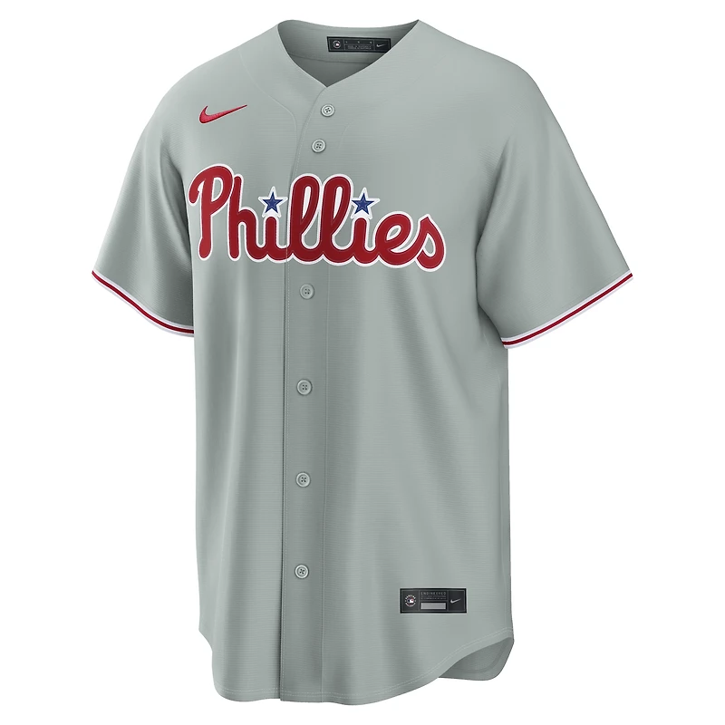 Men's Nike Bryce Harper Gray Philadelphia Phillies Road Replica Jersey