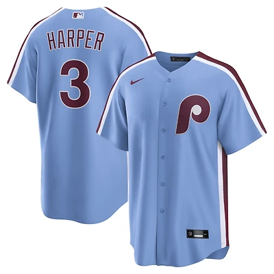 Men's Nike Bryce Harper Light Blue Philadelphia Phillies Alternate Replica Jersey