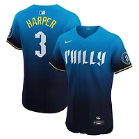 Maillot Nike Bryce Harper bleu marine pour homme des Philadelphia Phillies City Connect Elite