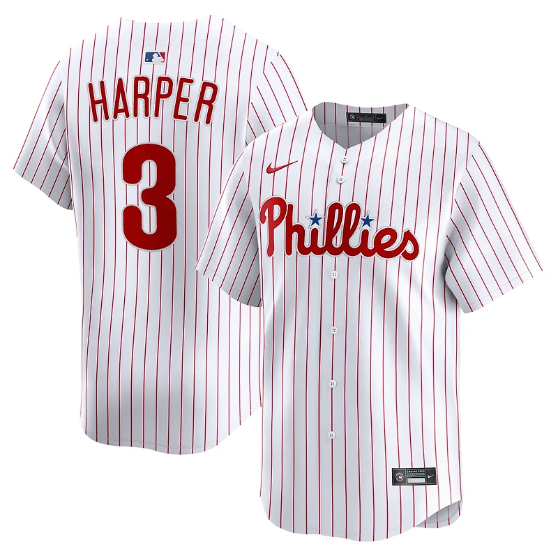 Maillot de joueur à domicile Nike Bryce Harper blanc Philadelphia Phillies pour homme
