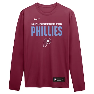 Men's Nike Philadelphia Phillies Authentic Collection Legend Dri-FIT Long Sleeve T-Shirt