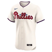 Men's Nike Cream Philadelphia Phillies Alternate Elite Jersey