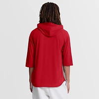 T-shirt à capuche Nike Authentic Collection Flux Dri-FIT gris pour homme, manches raglan 3/4, Philadelphia Phillies.