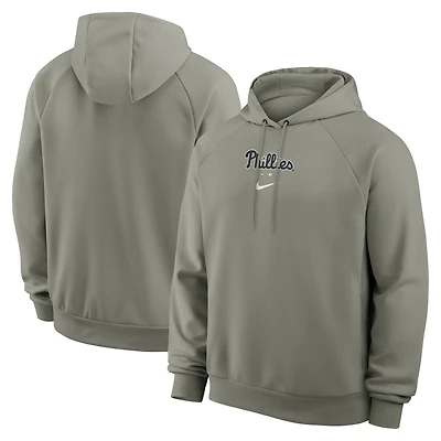 Men's Nike Gray Philadelphia Phillies Statement Primary Raglan Dri-FIT Hoodie