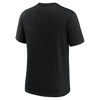 T-shirt Nike noir chiné pour homme avec logo tri-blend des Philadelphia Phillies