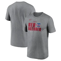 Men's Nike Heather Charcoal Philadelphia Phillies 2025 MLB Postseason Legend Dri-FIT T-Shirt
