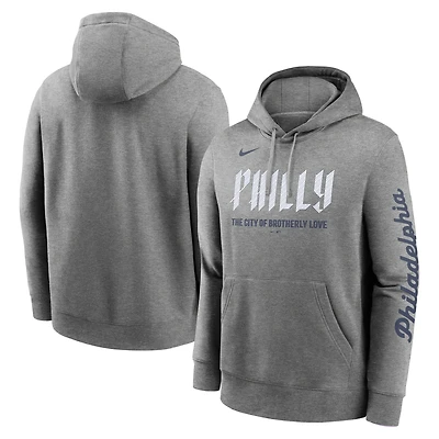 Sweat à capuche Nike City Connect Club pour homme, couleur anthracite chiné, des Philadelphia Phillies