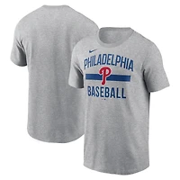 Men's Nike  Heather Gray Philadelphia Phillies Arched T-Shirt