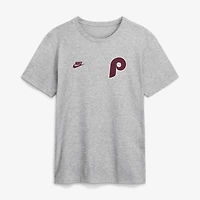 T-shirt Nike Heather Gray Philadelphia Phillies Cooperstown 2-Hit pour homme