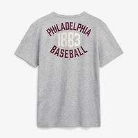 T-shirt Nike Heather Gray Philadelphia Phillies Cooperstown 2-Hit pour homme