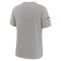 Men's Nike Heather Gray Philadelphia Phillies Cooperstown Collection Eras Tri-Blend T-Shirt