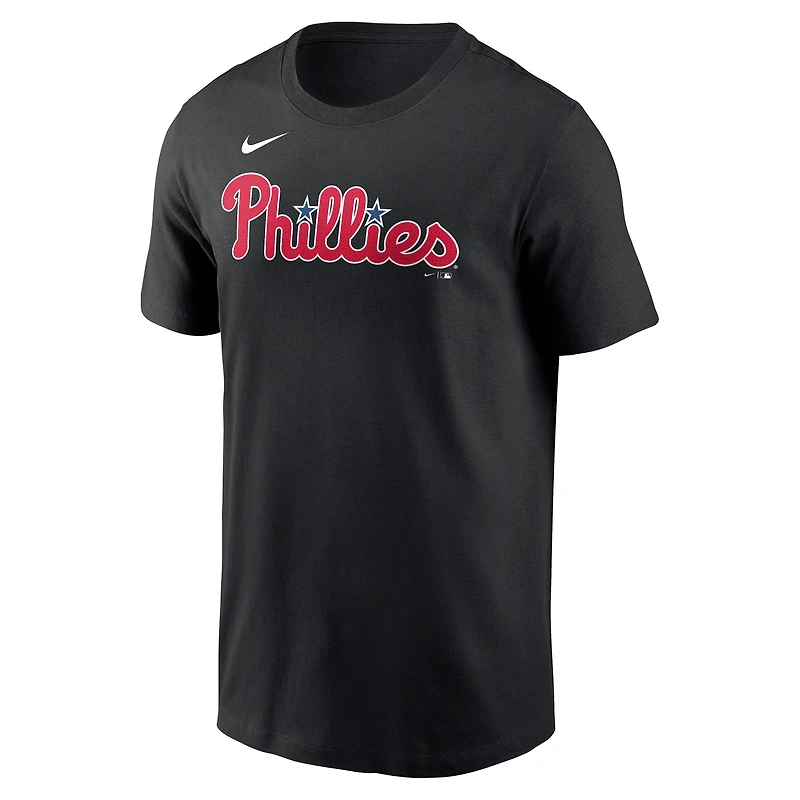 T-shirt Nike noir pour homme avec nom et numéro de joueur surnom des Philadelphia Phillies