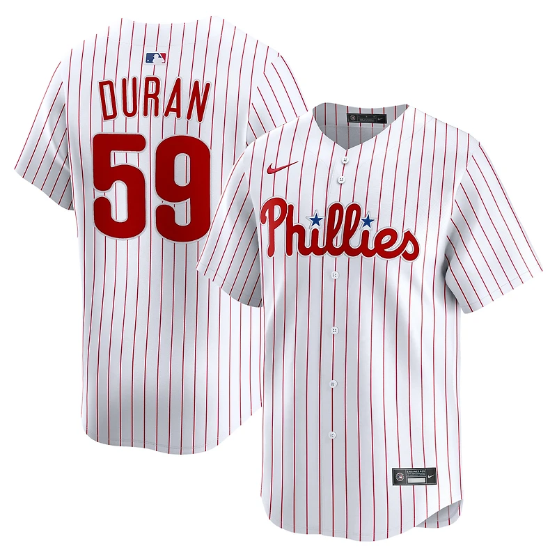 Maillot Nike Jhoan Duran blanc domicile des Phillies de Philadelphie pour homme, édition limitée