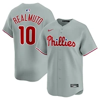 Men's Nike J.T. Realmuto Gray Philadelphia Phillies Road Limited Player Jersey