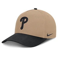 Men's Nike  Khaki/Black Philadelphia Phillies Rise A-Frame Adjustable Hat
