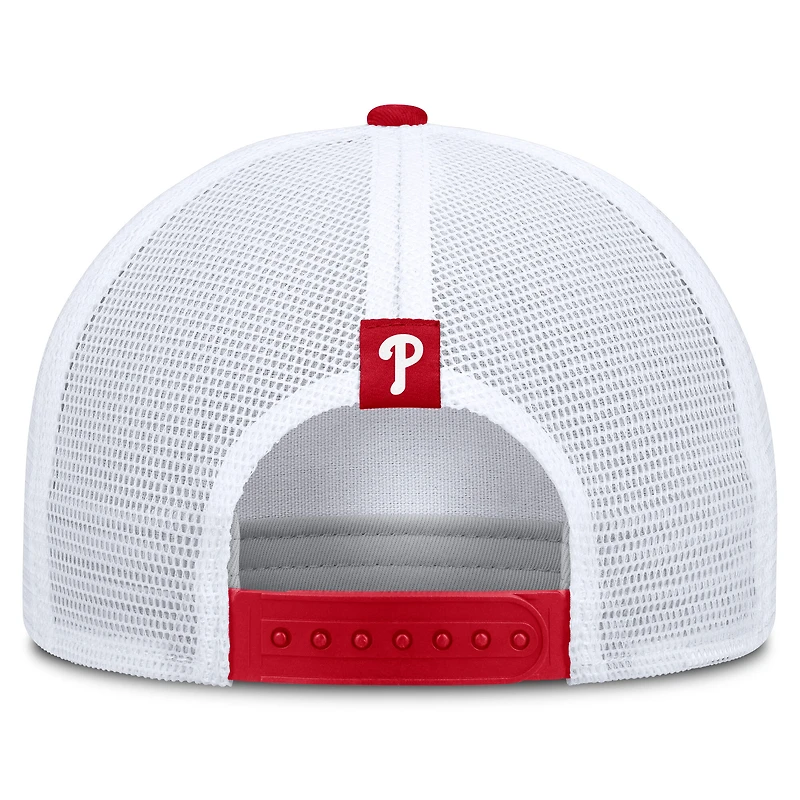 Men's Nike  Khaki/Red Philadelphia Phillies Rise A-Frame Trucker Adjustable Hat