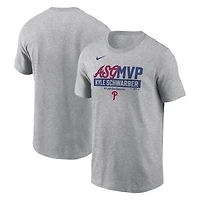 Men's Nike Kyle Schwarber Heather Gray Philadelphia Phillies 2025 MLB All-Star Game MVP T-Shirt