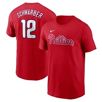 T-shirt Nike rouge avec nom et numéro Fuse de Kyle Schwarber pour homme des Philadelphia Phillies
